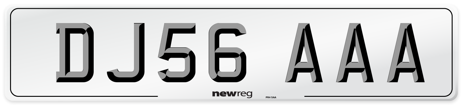 DJ56 AAA Number Plate from New Reg